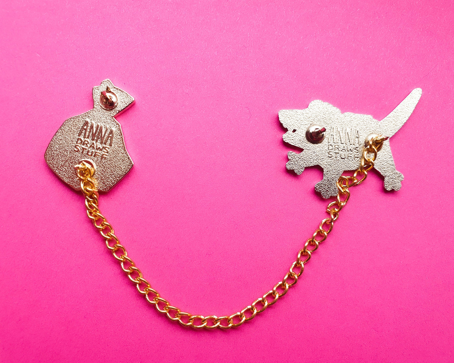 Opossum Collar Set - Hard Enamel Pin - Trash Dwellers