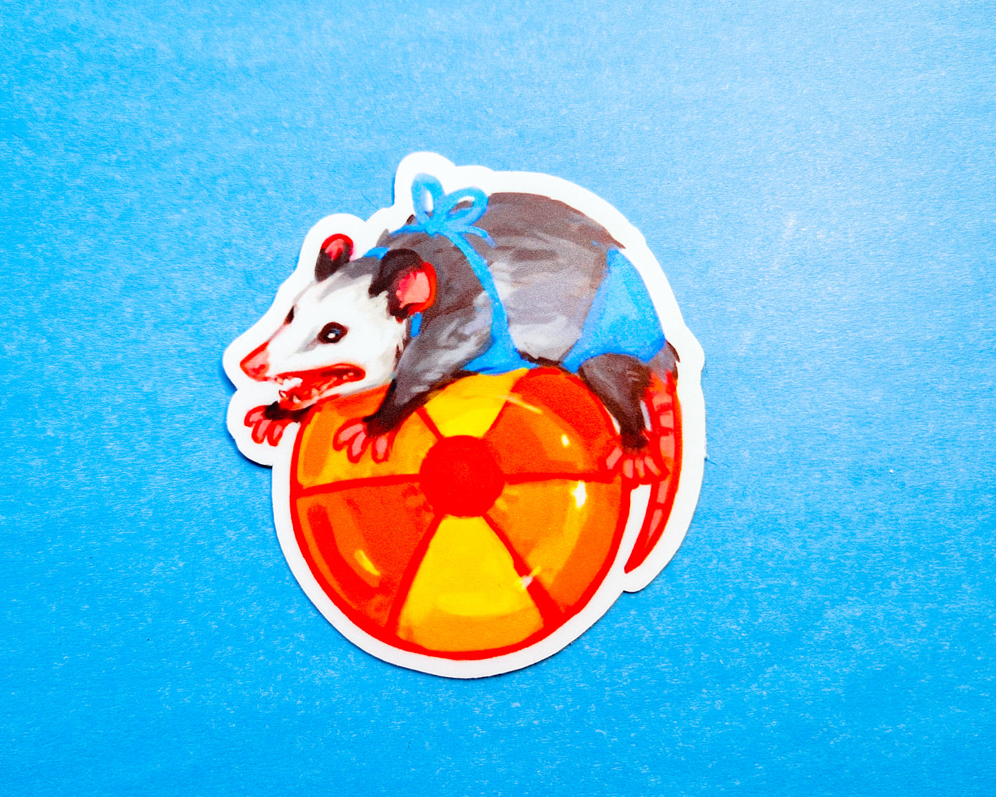 Summer Possum and Beach Raccoon - Weatherproof Vinyl Stickers