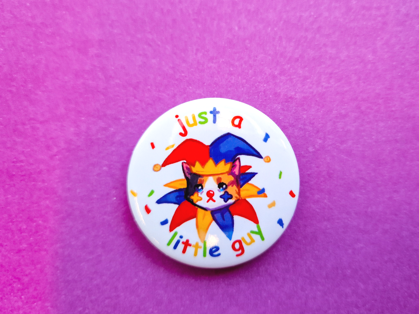 Clown Cat Buttons - Pinback Button Badges