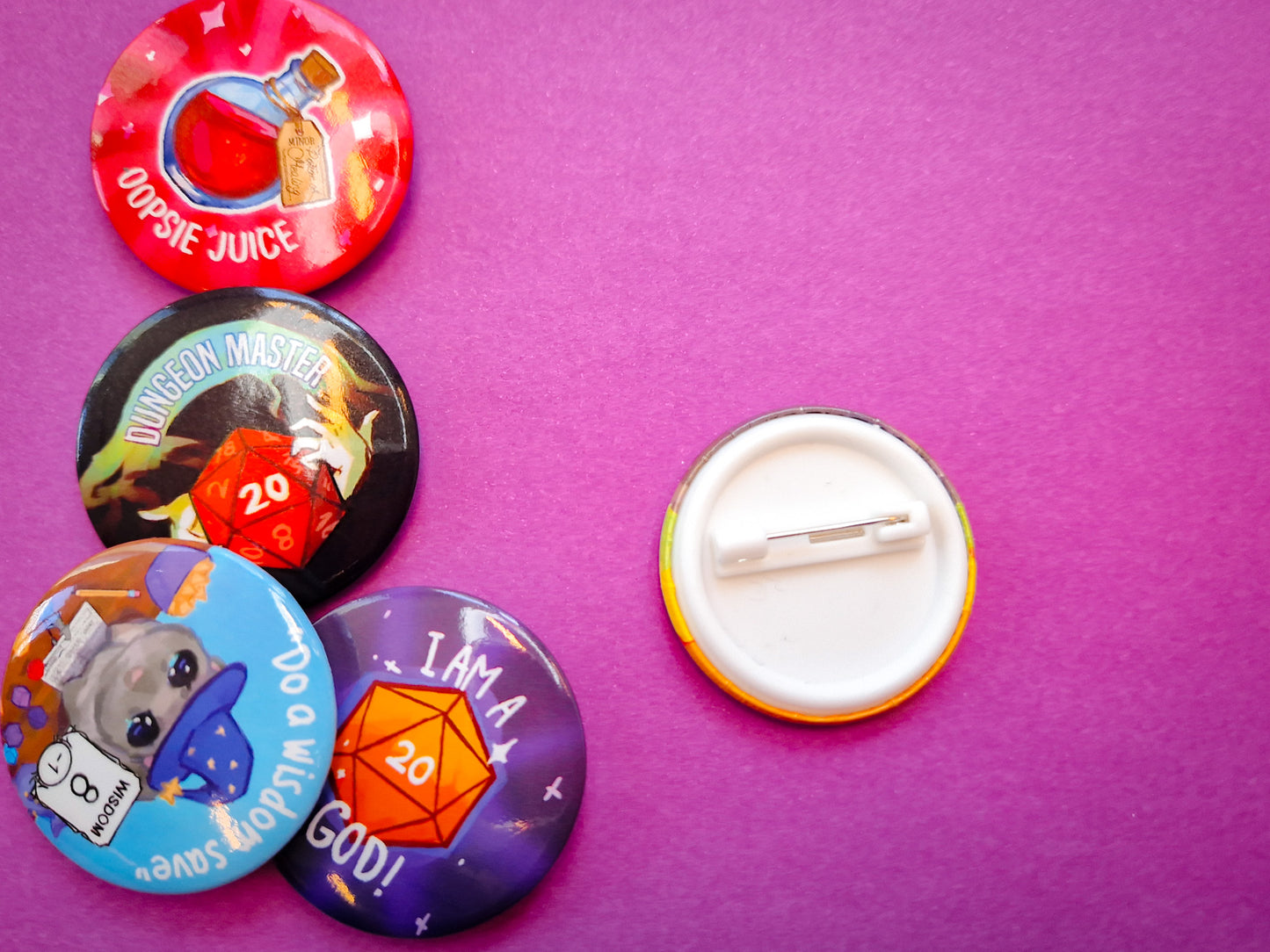 Clown Cat Buttons - Pinback Button Badges