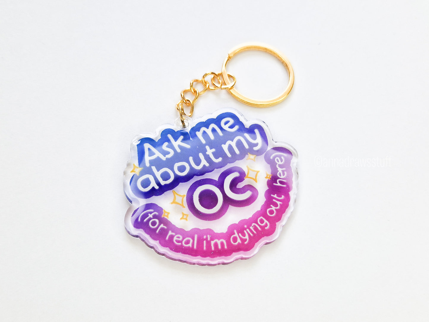 Ask Me About My OC Keychain