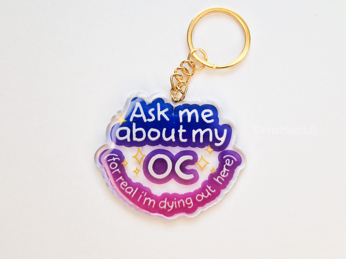 Ask Me About My OC Keychain