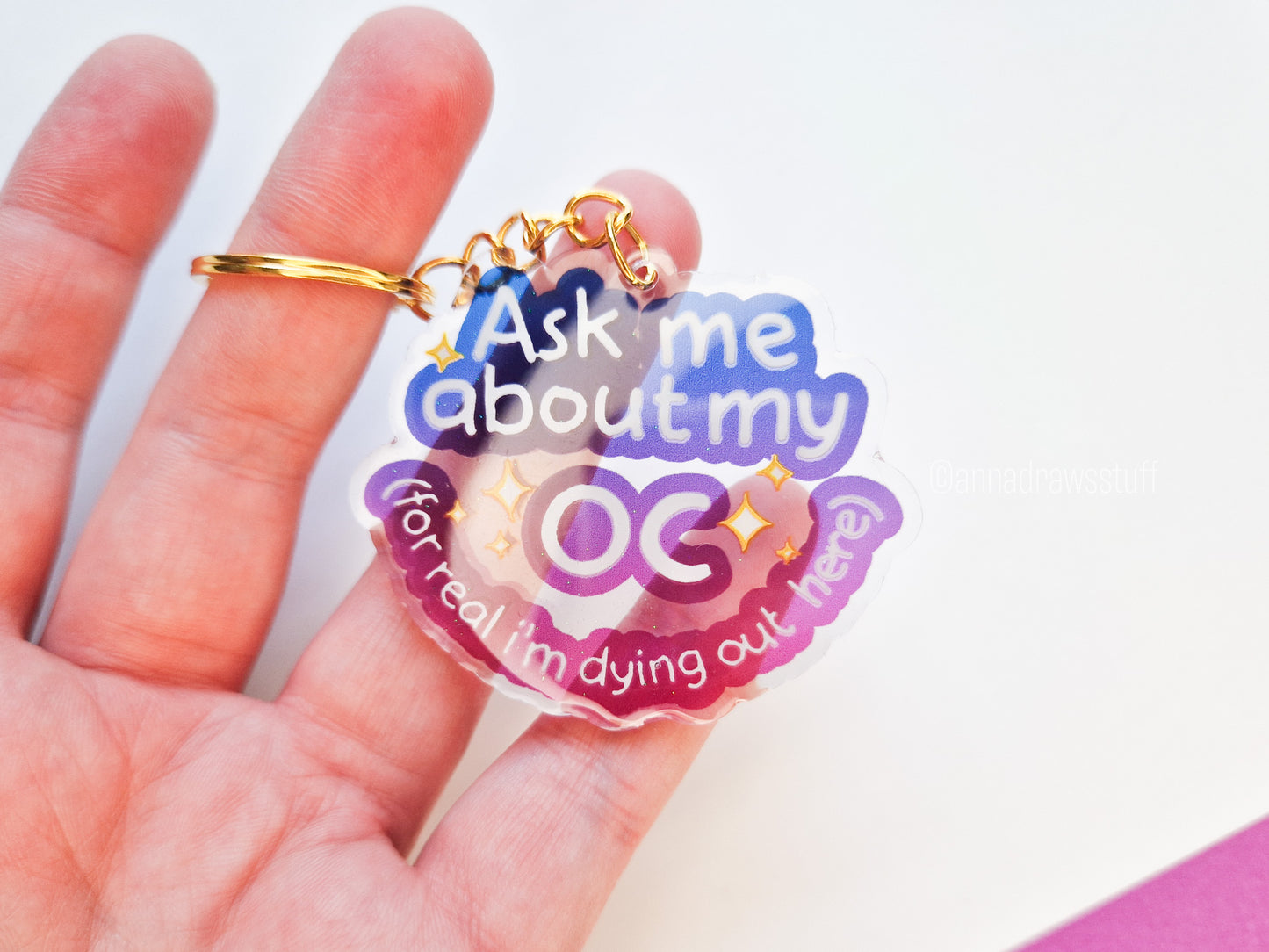 Ask Me About My OC Keychain
