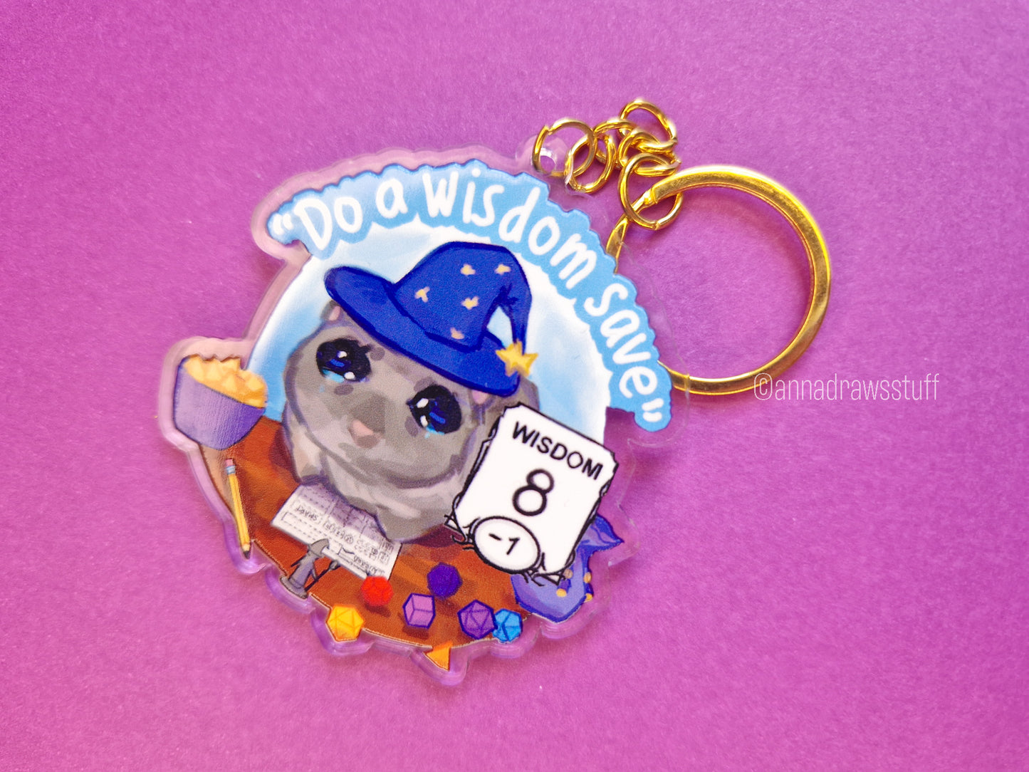 Wisdom Save Hamster Keychain