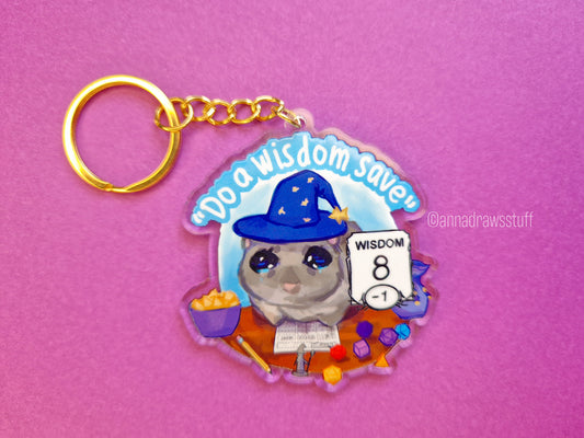 Wisdom Save Hamster Keychain