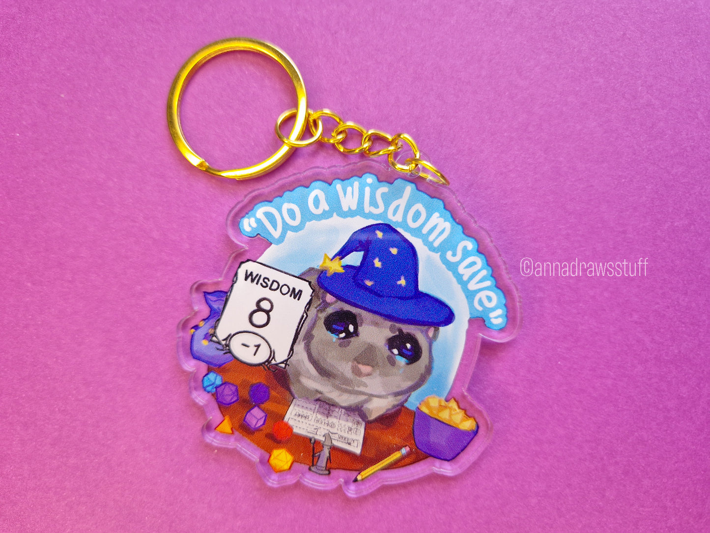 Wisdom Save Hamster Keychain
