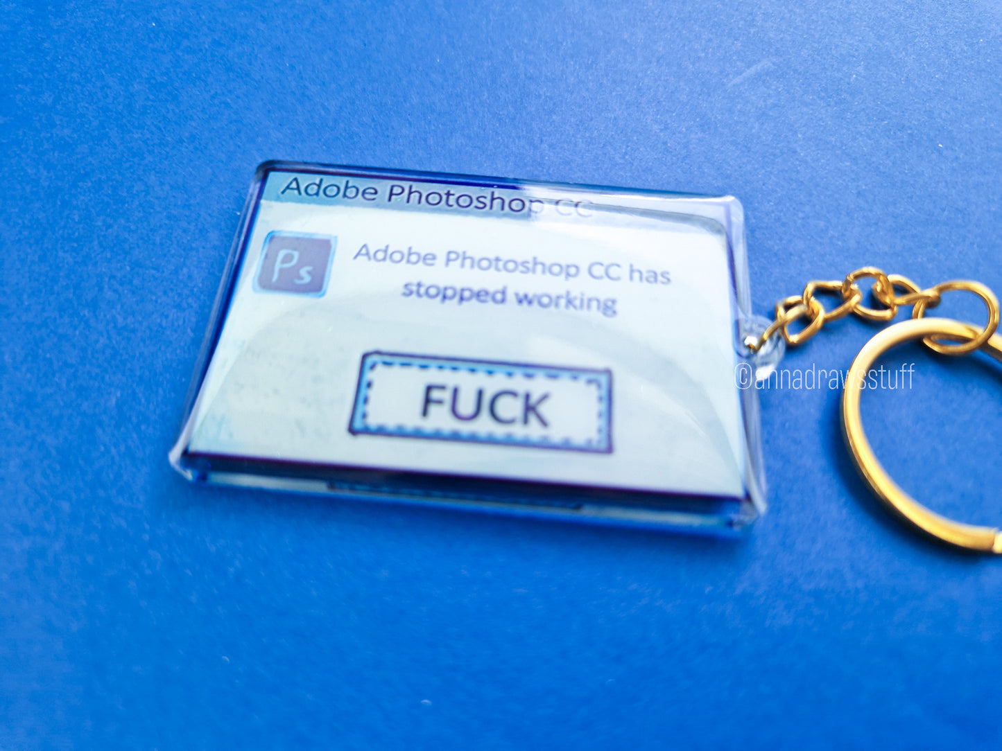 PS Has Stopped Working (FUCK) Keychain