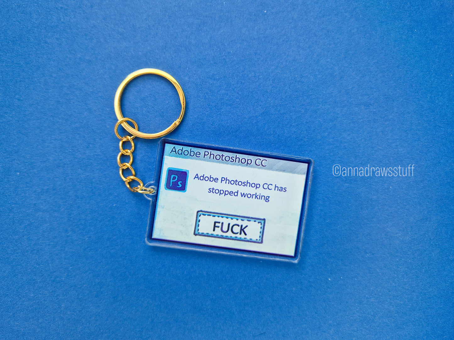 PS Has Stopped Working (FUCK) Keychain