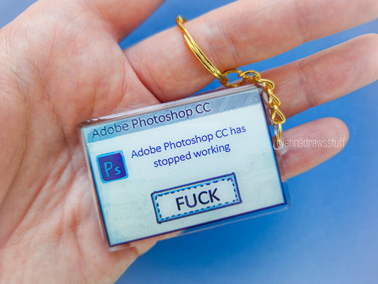 PS Has Stopped Working (FUCK) Keychain