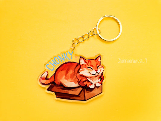 Chonky Orange Cat Keychain