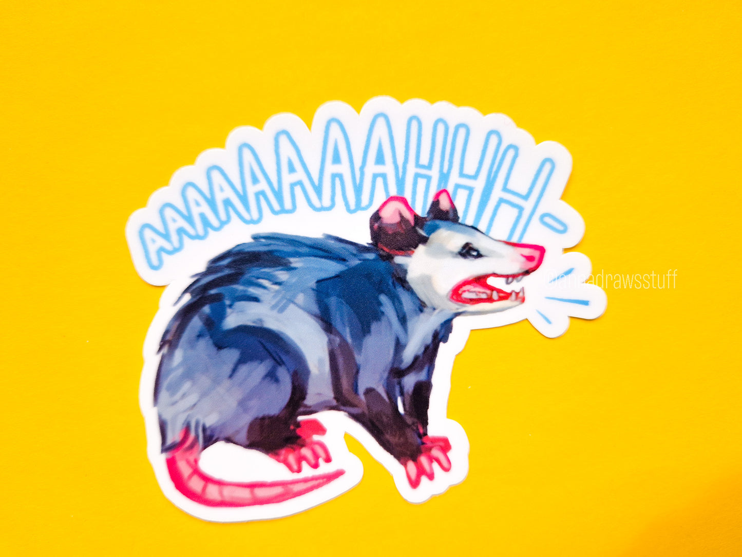 Trashcan Raccoon and Oppossum Scream - Weatherproof Vinyl Stickers