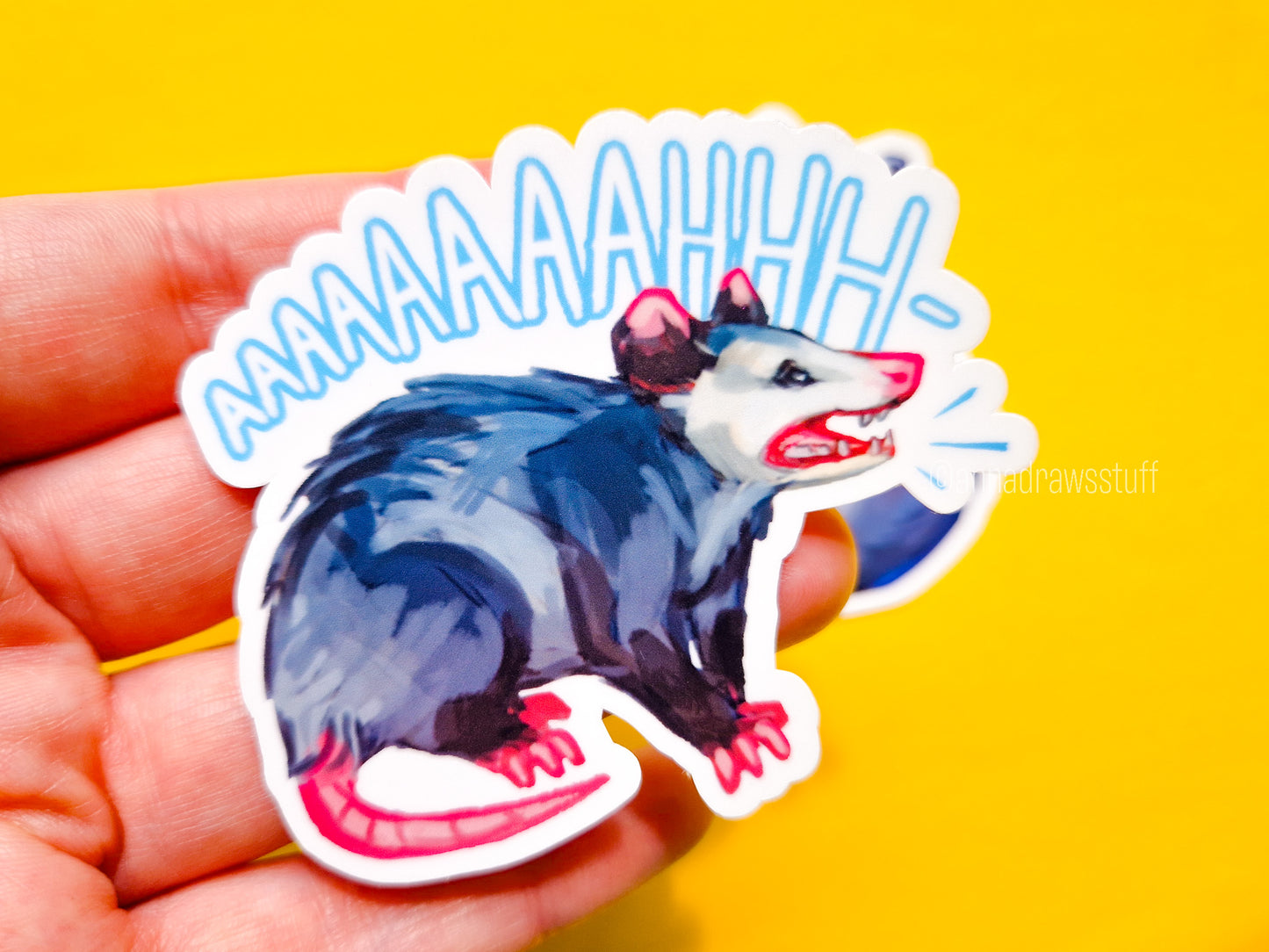 Trashcan Raccoon and Oppossum Scream - Weatherproof Vinyl Stickers
