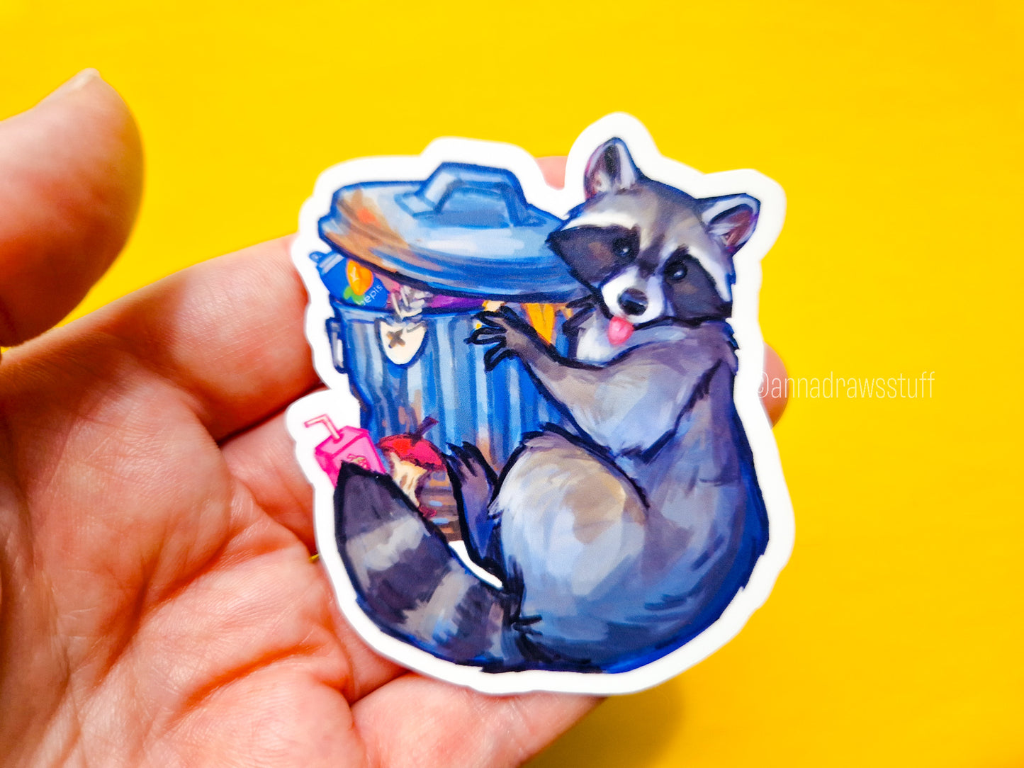 Trashcan Raccoon and Oppossum Scream - Weatherproof Vinyl Stickers
