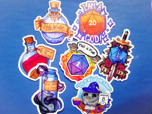 DnD Stickers - Waterproof Vinyl Stickers