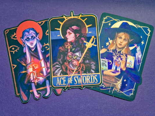 DnD OC Foil Stickers - Mirror Foil Vinyl Stickers