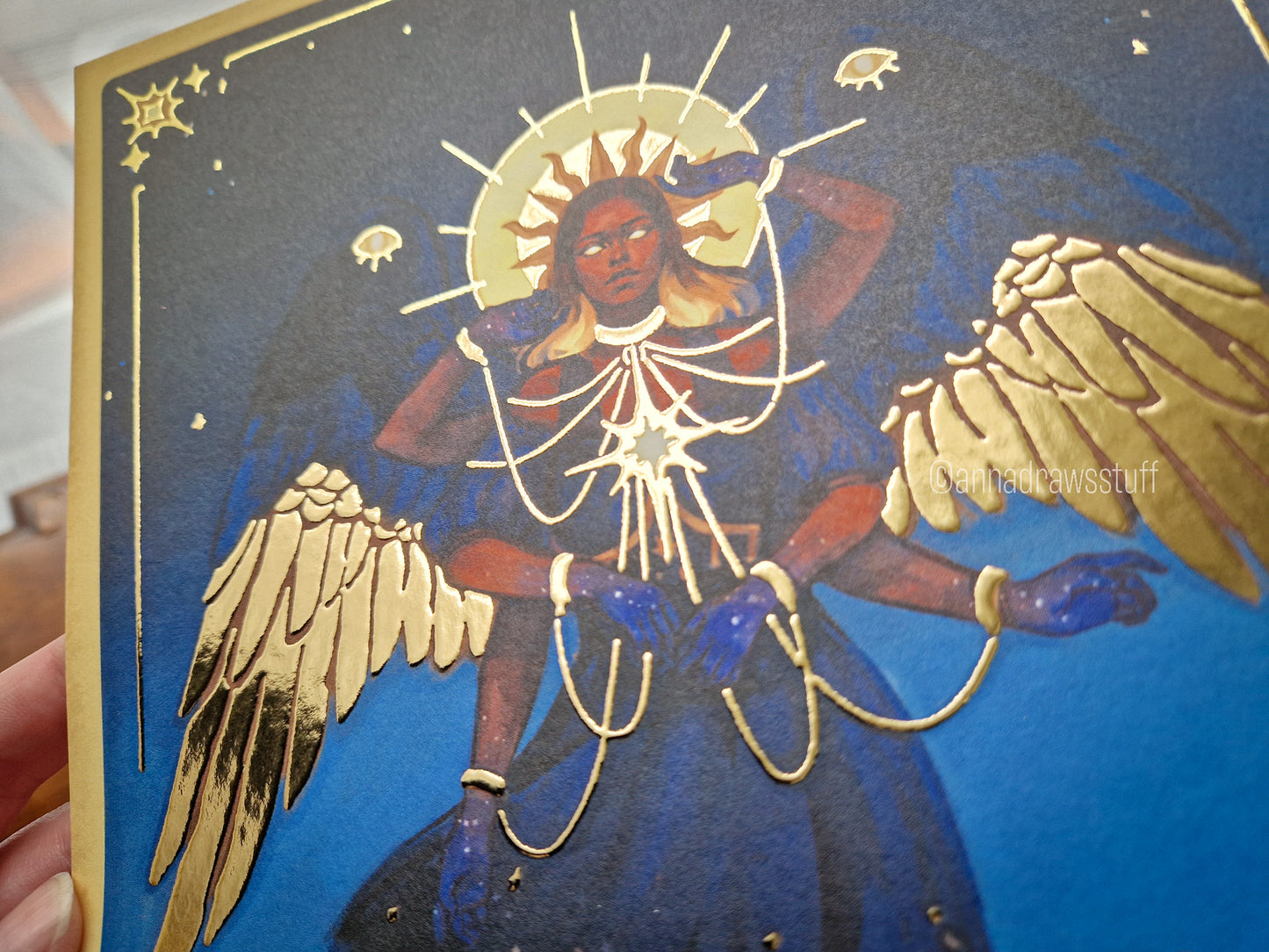 Dawnbringer  - A4 Gold Foil Print, A6 / postcard print (non gold foil)