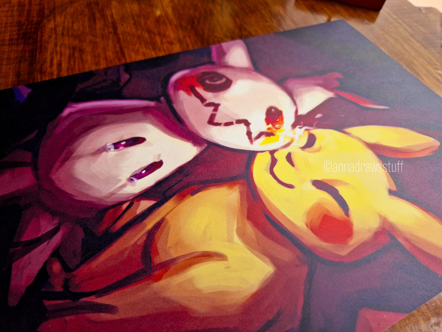 Mew + Mimikyu & Pikachu Art Prints - A4 (letter) or A6 (postcard) size