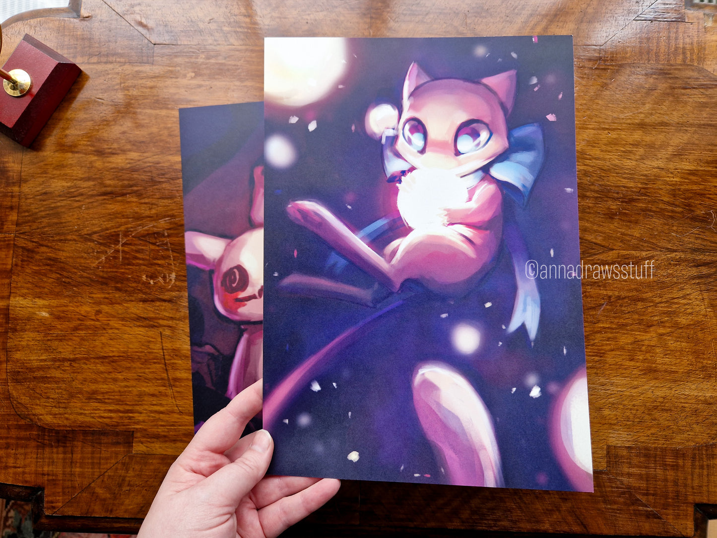 Mew + Mimikyu & Pikachu Art Prints - A4 (letter) or A6 (postcard) size