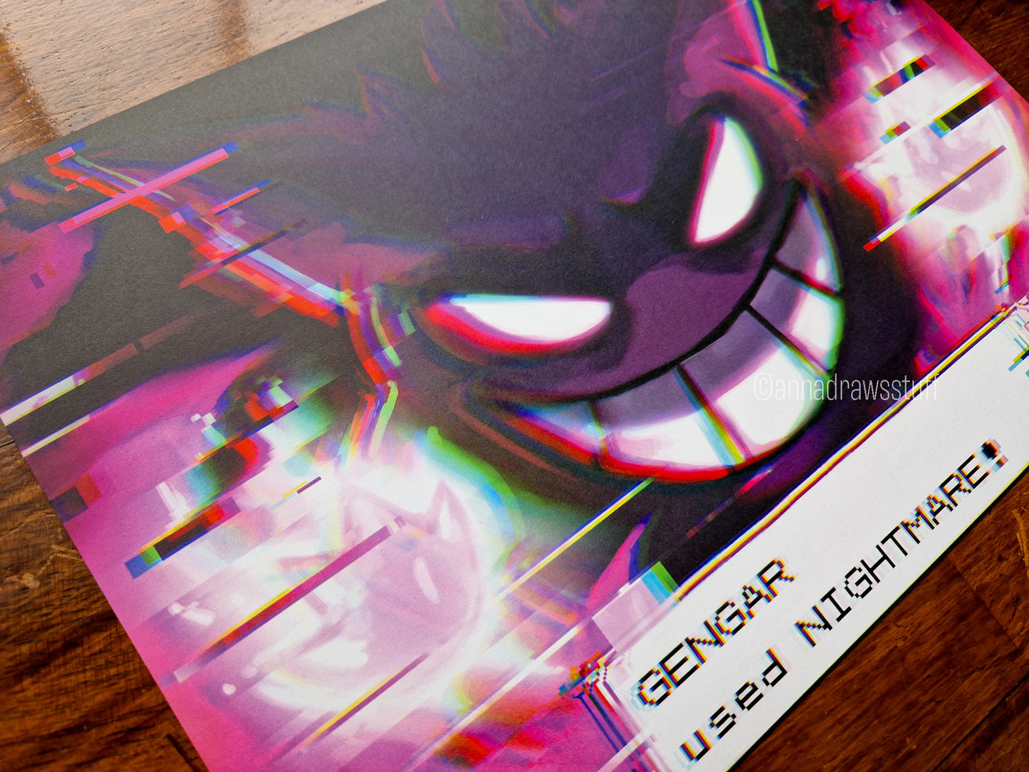 Gengar Art Print (Pokémon) - A4 (Letter) size