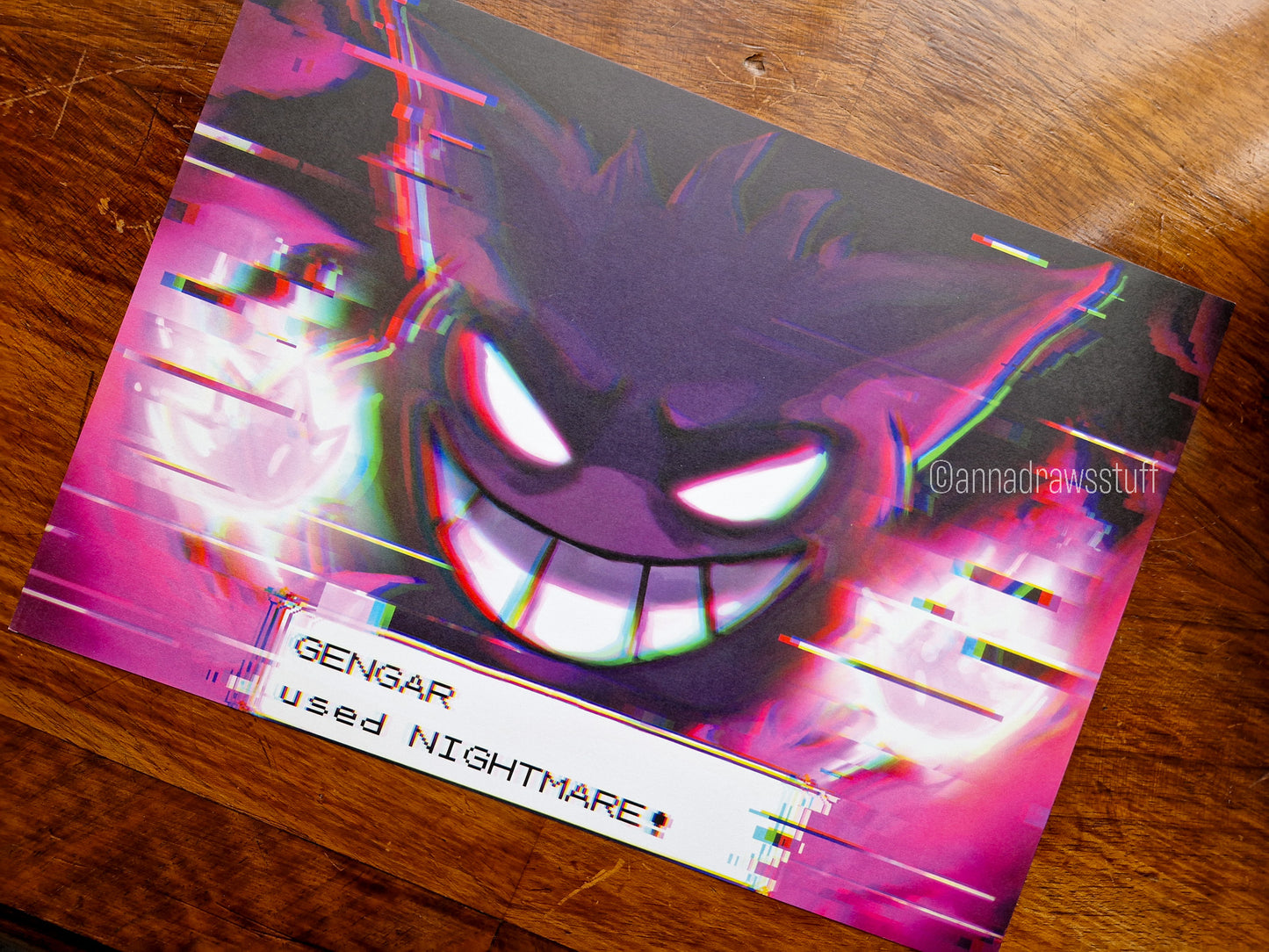 Gengar Art Print (Pokémon) - A4 (Letter) size