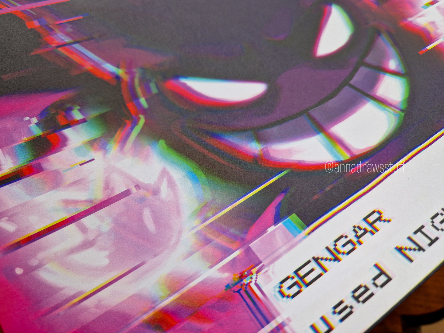 Gengar Art Print (Pokémon) - A4 (Letter) size