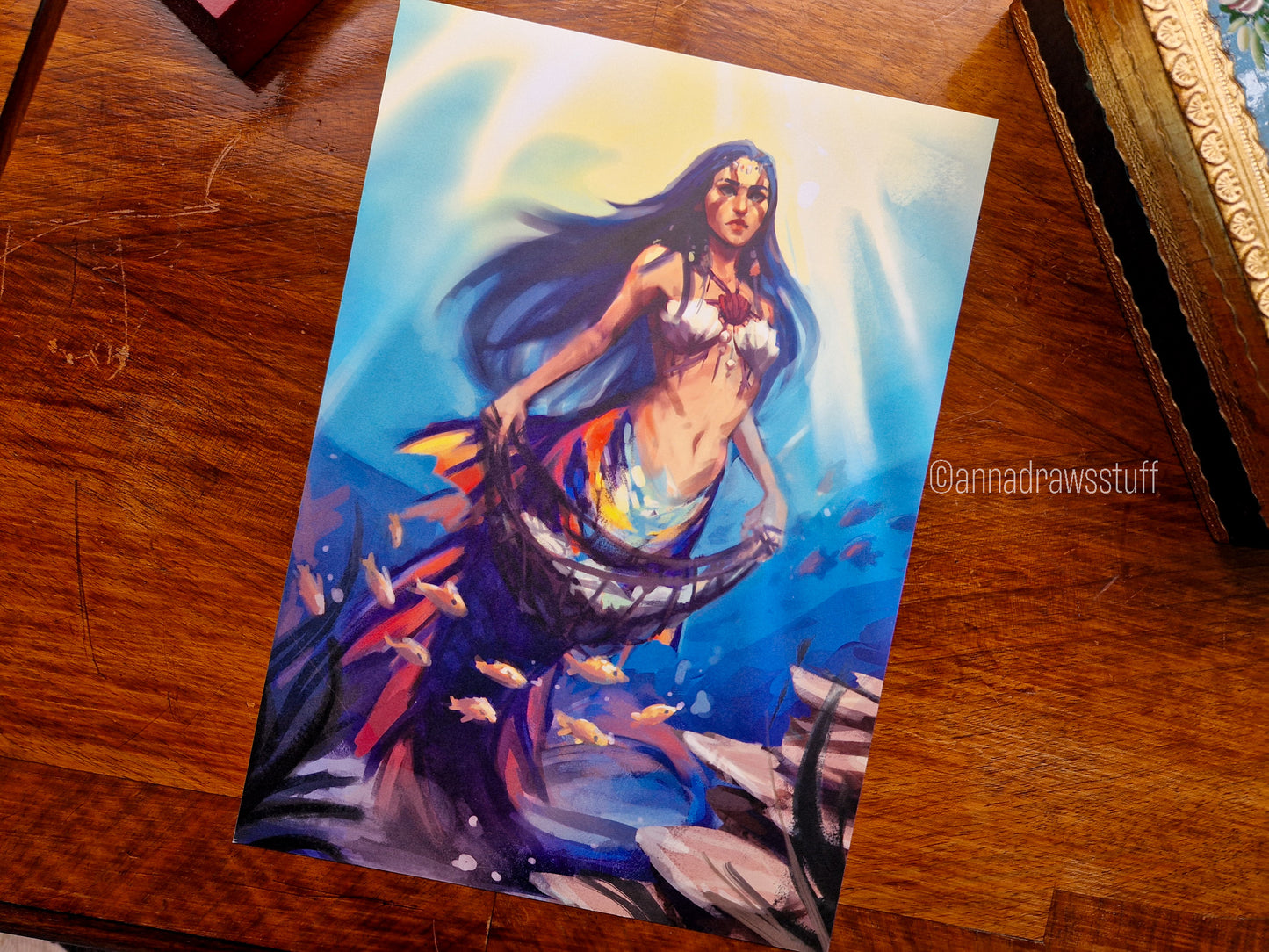 Shell Collector Art Print - A4 (Letter) or A6 (postcard) size