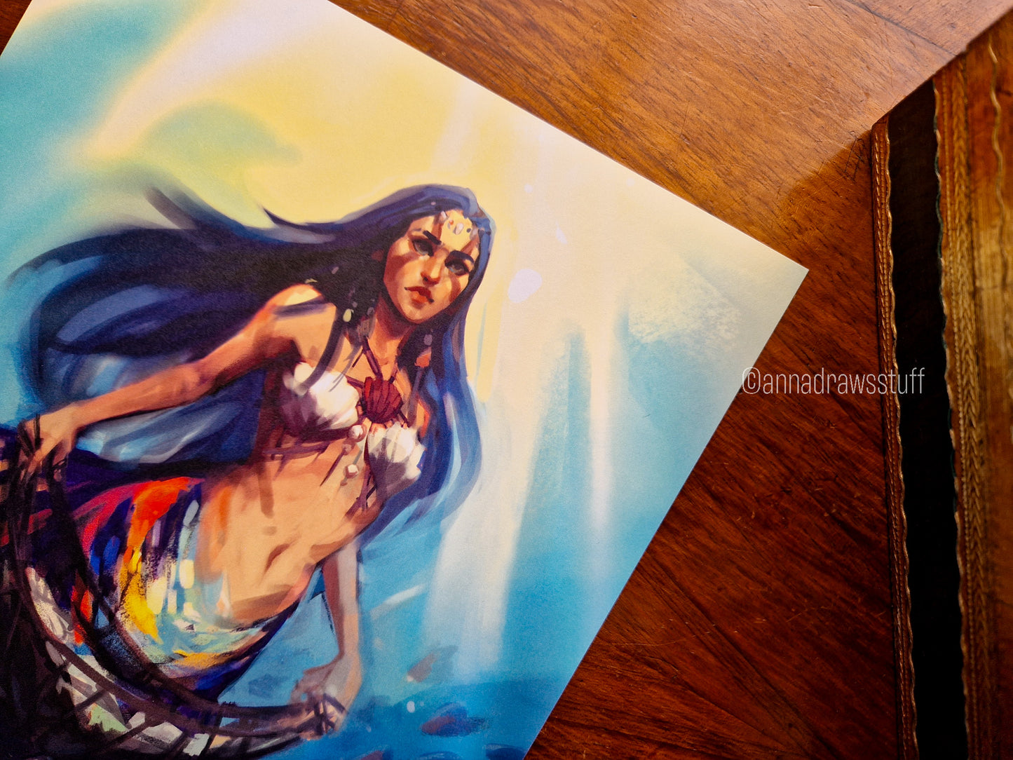Shell Collector Art Print - A4 (Letter) or A6 (postcard) size