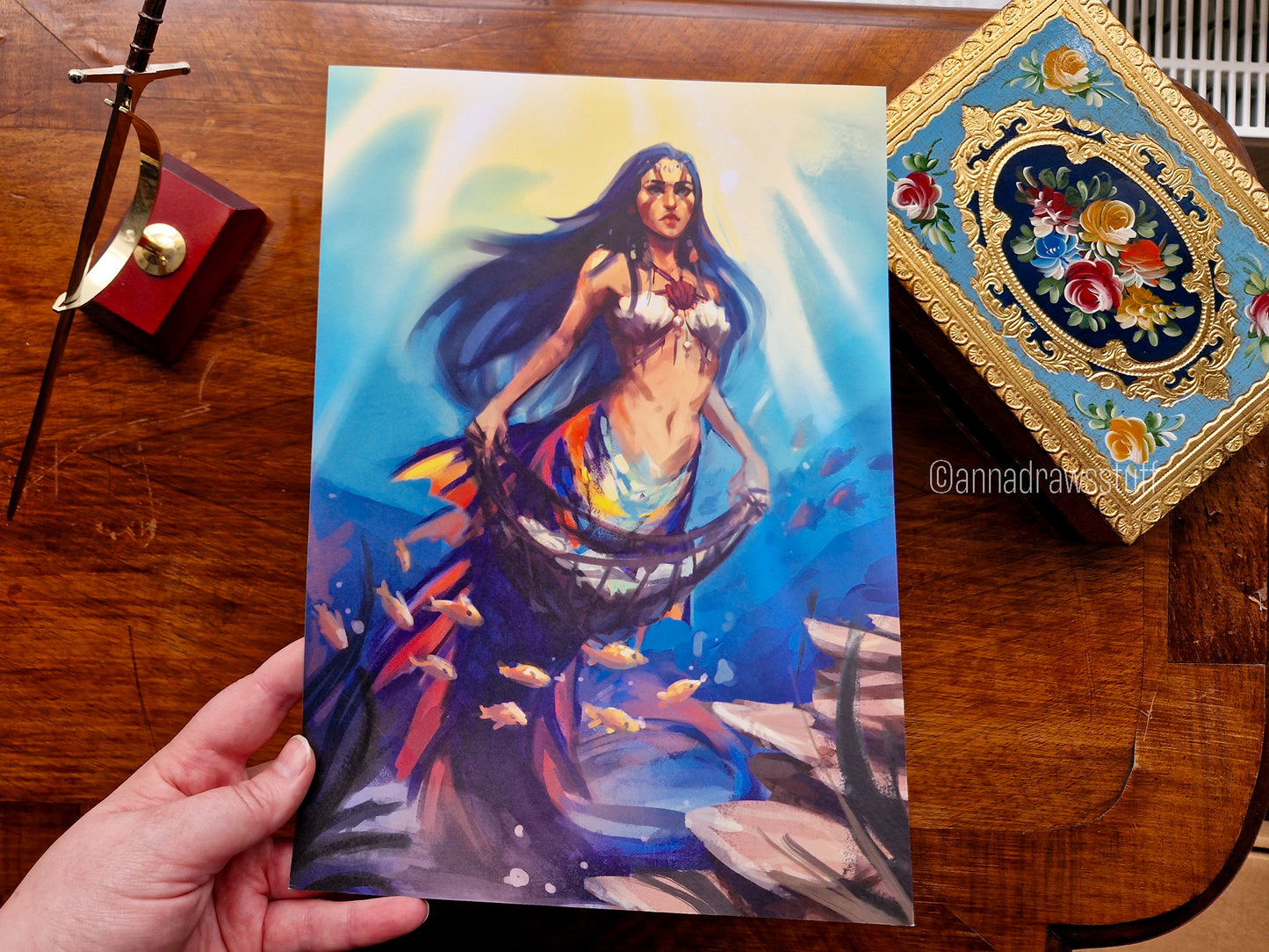 Shell Collector Art Print - A4 (Letter) or A6 (postcard) size