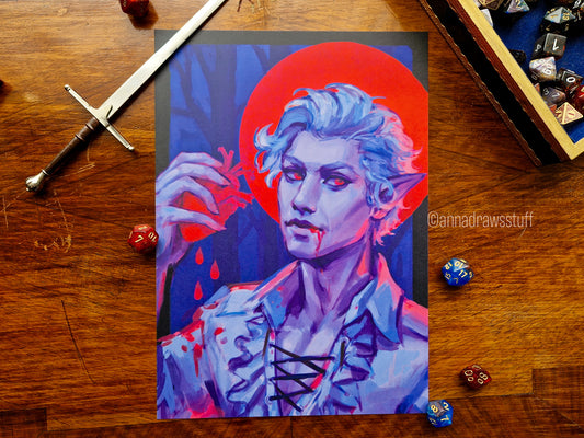 Astarion Art Print - A4 (letter) or A6 (postcard) size