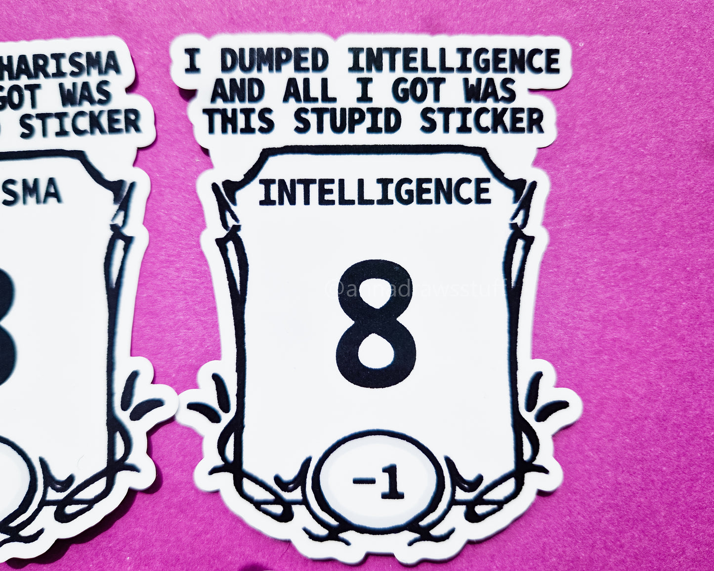 DND Stat Stickers - Waterproof Vinyl Stickers