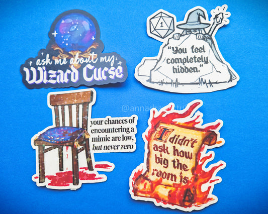 TTRPG Shenanigans Stickers - Waterproof Vinyl Stickers