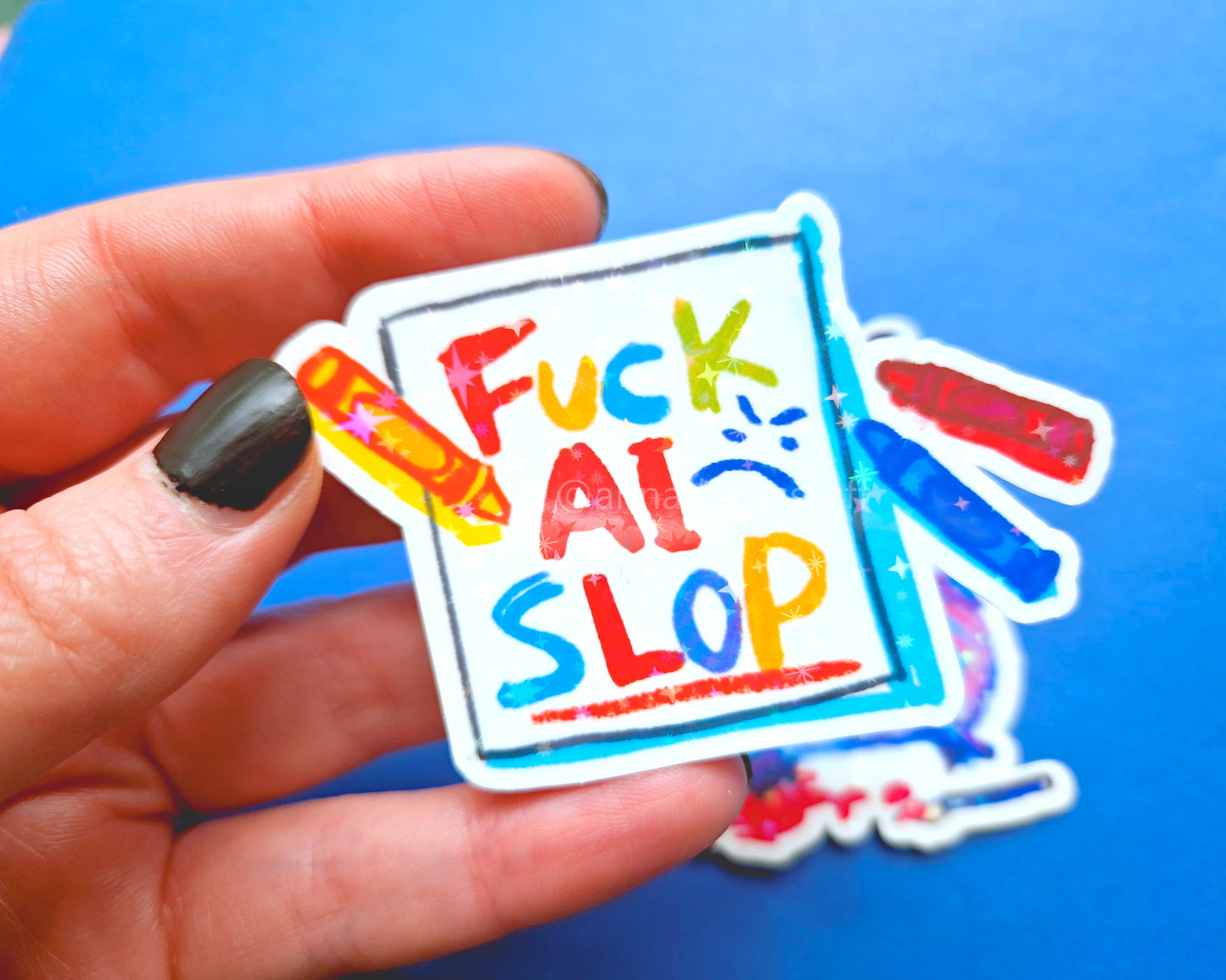 Anti-AI Raccoon Stickers - Waterproof Vinyl Stickers