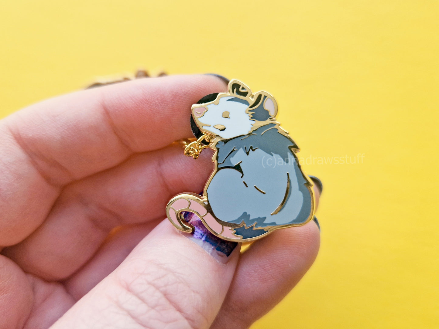 Raccoon And Opossum Collar Pin Set - Hard Enamel Pin - Extrashvaganza
