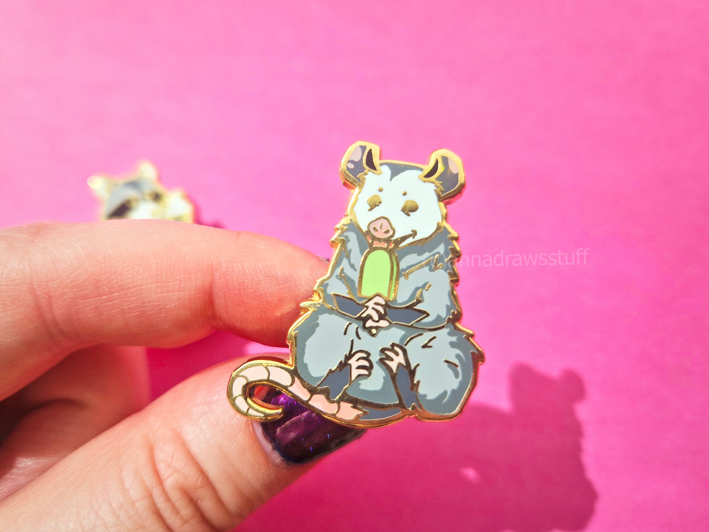 Ice Cream Raccoon and Opossum Pins - Hard Enamel Pin - Extrashvaganza