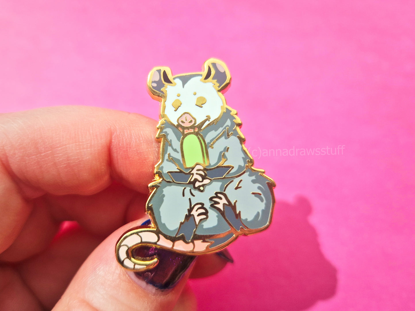 Ice Cream Raccoon and Opossum Pins - Hard Enamel Pin - Extrashvaganza