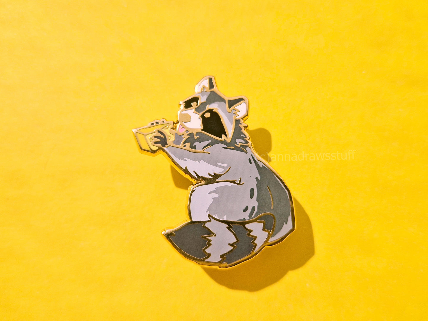 Cheese Raccoon - Hard Enamel Pin - Extrashvaganza