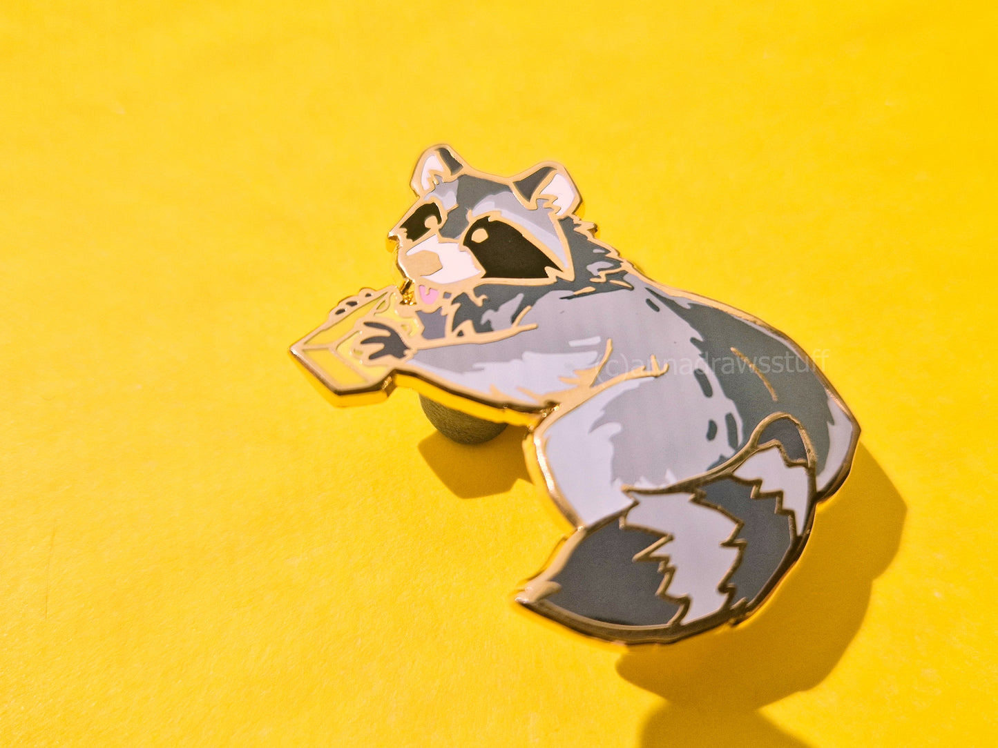 Cheese Raccoon - Hard Enamel Pin - Extrashvaganza