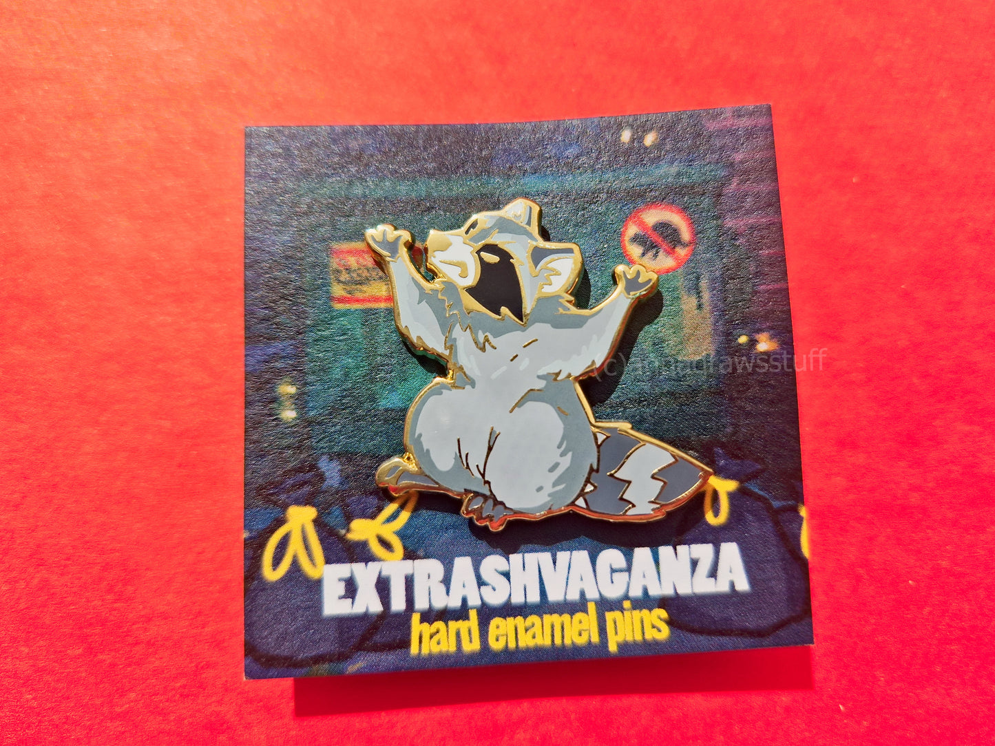 Angry Raccoon - Hard Enamel Pin - Extrashvaganza