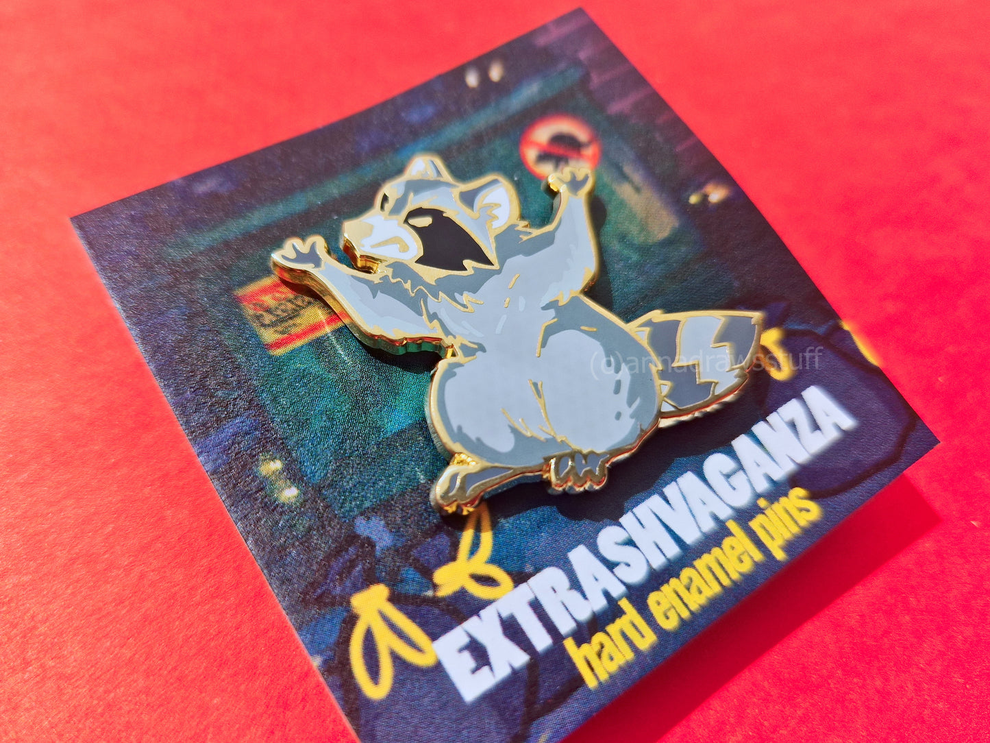 Angry Raccoon - Hard Enamel Pin - Extrashvaganza