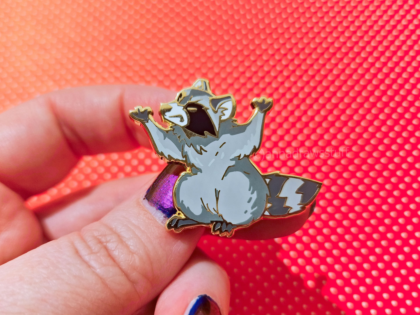 Angry Raccoon - Hard Enamel Pin - Extrashvaganza