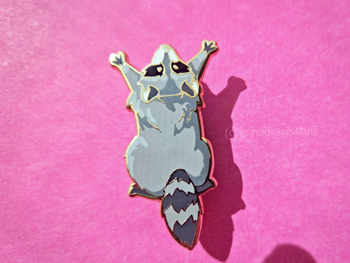 Reaching Raccoon - Hard Enamel Pin - Extrashvaganza