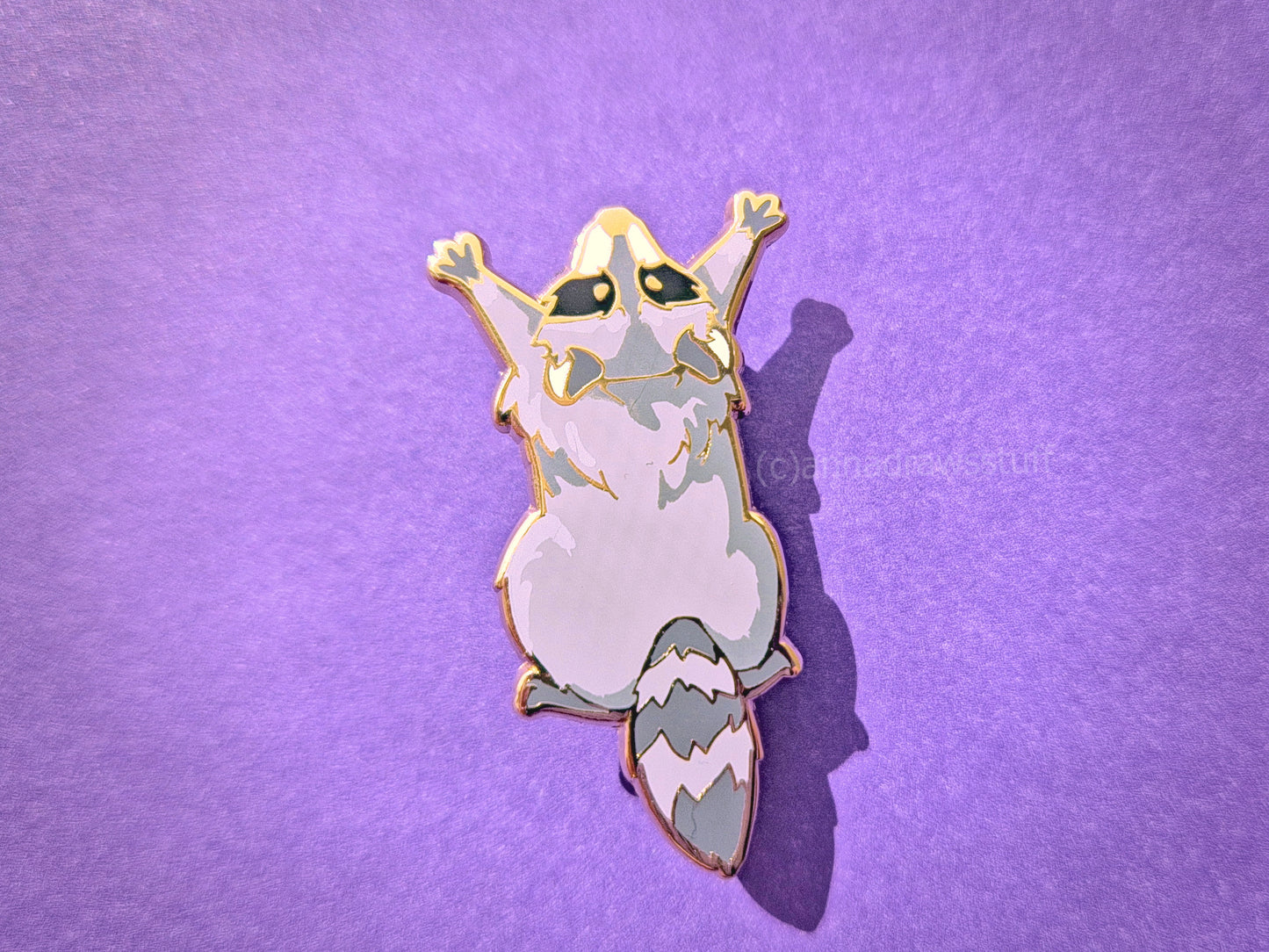 Reaching Raccoon - Hard Enamel Pin - Extrashvaganza