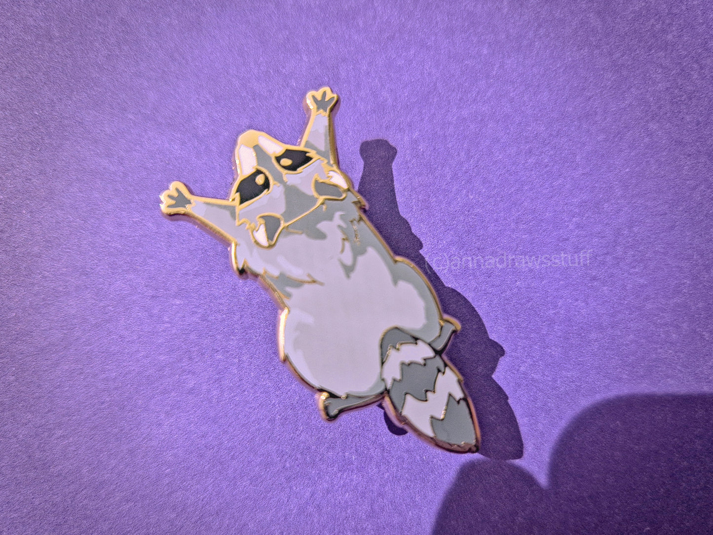 Reaching Raccoon - Hard Enamel Pin - Extrashvaganza
