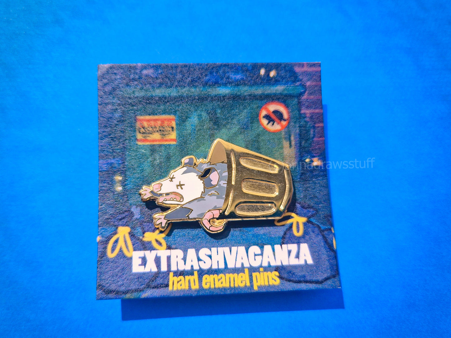 Opossum Playing Dead Pin - Hard Enamel Pin - Extrashvaganza