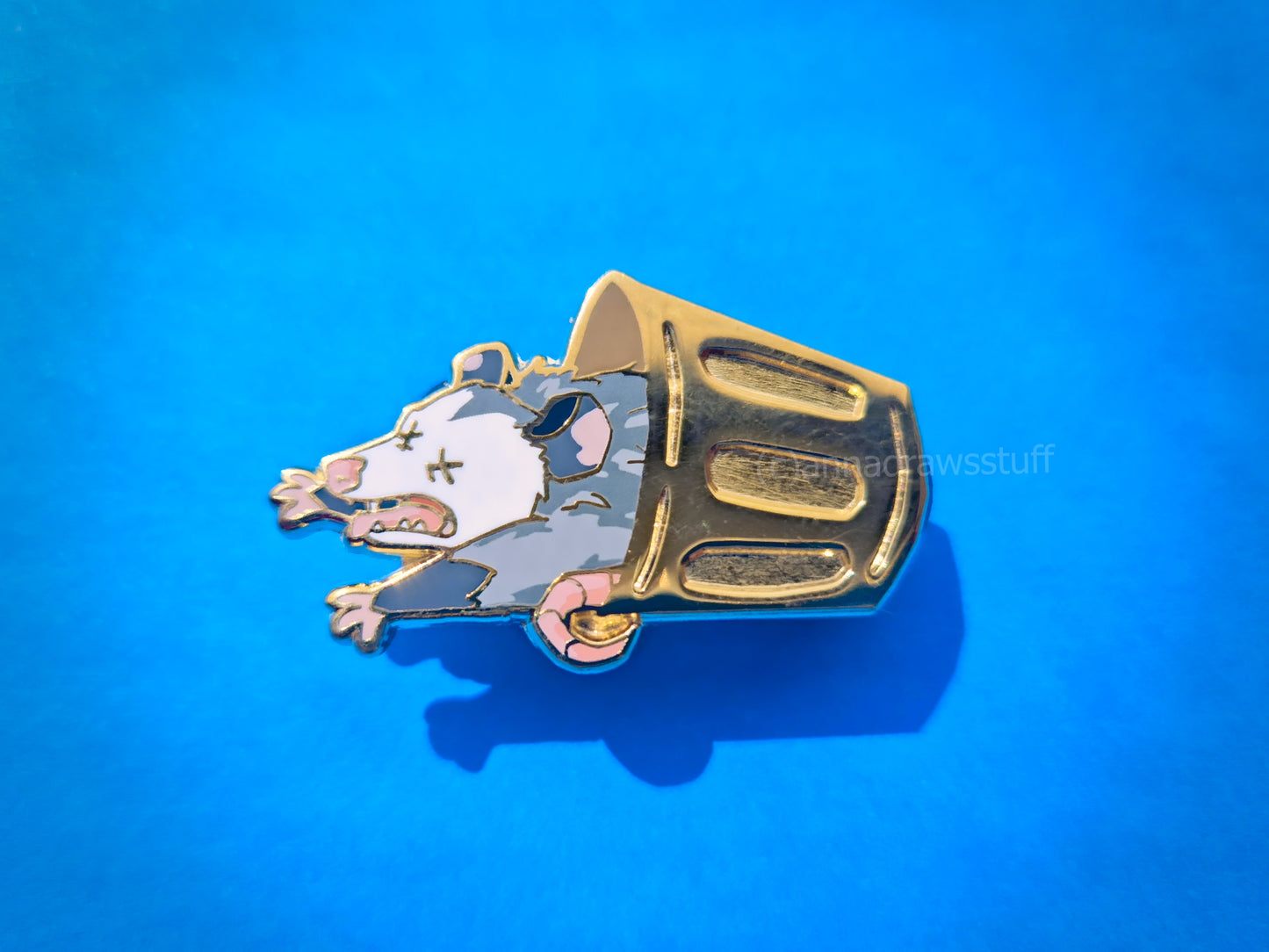 Opossum Playing Dead Pin - Hard Enamel Pin - Extrashvaganza