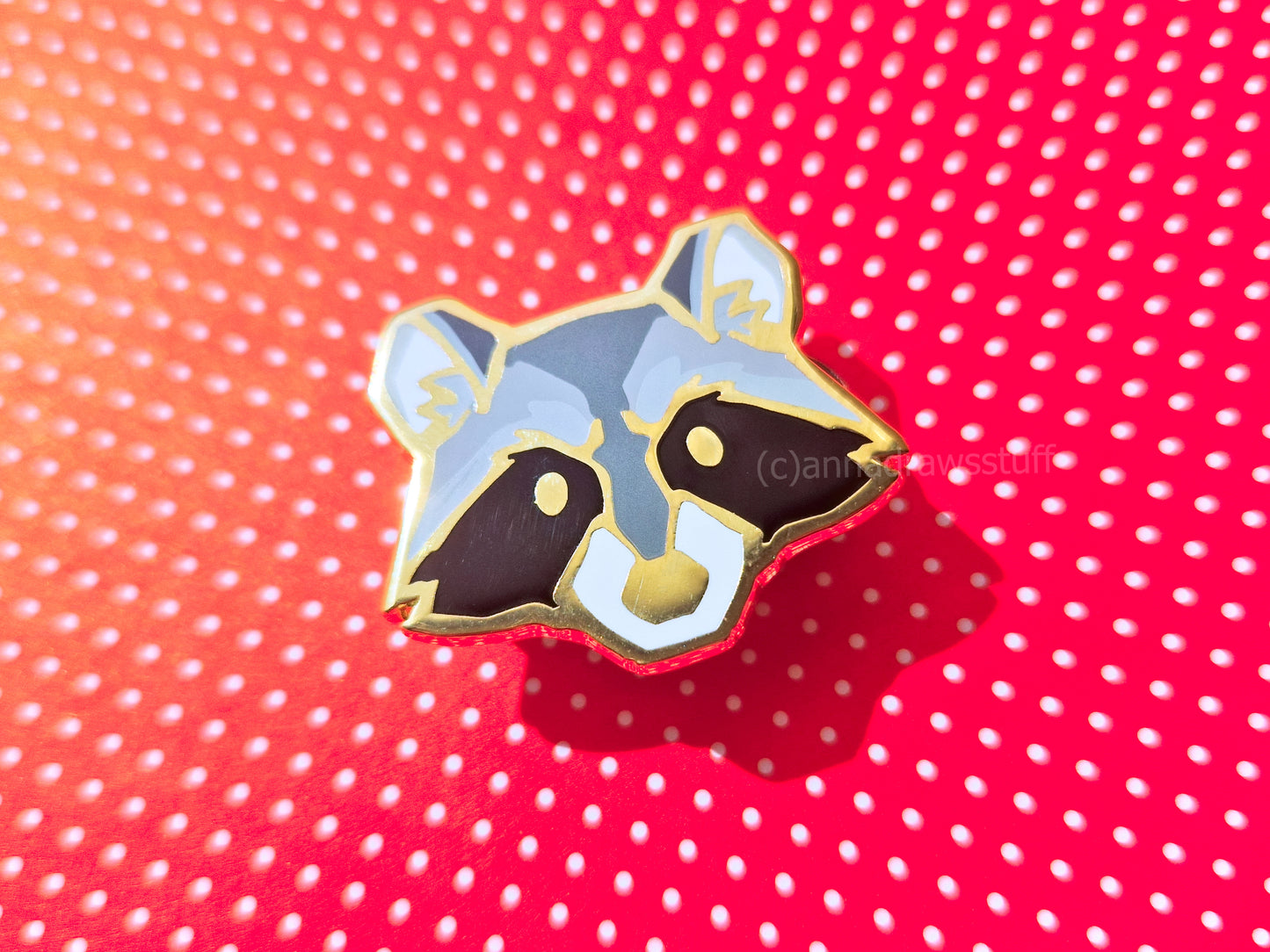 Raccoon Head  - Hard Enamel Pin - Extrashvaganza
