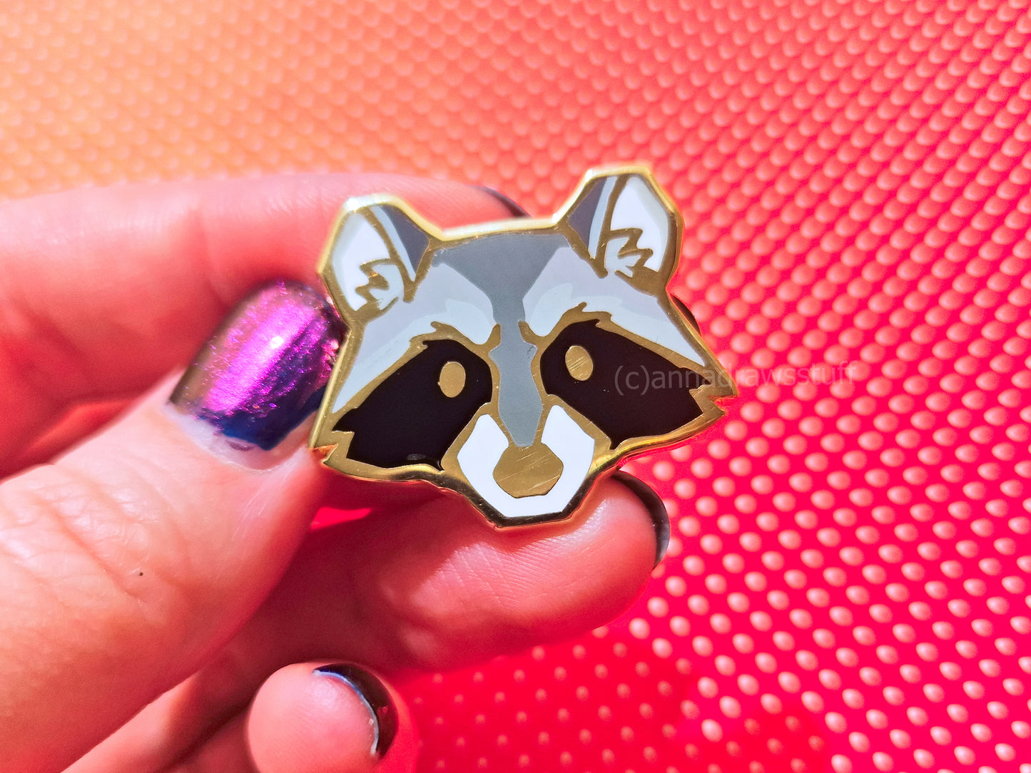 Raccoon Head  - Hard Enamel Pin - Extrashvaganza