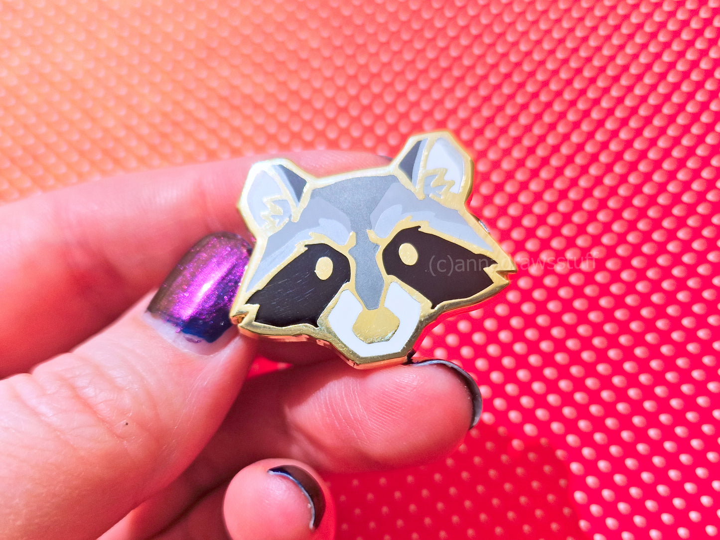 Raccoon Head  - Hard Enamel Pin - Extrashvaganza