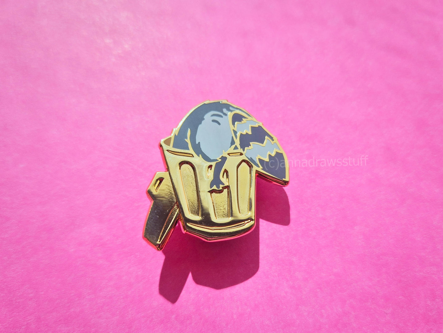 Digging Raccoon - Hard Enamel Pin - Extrashvaganza
