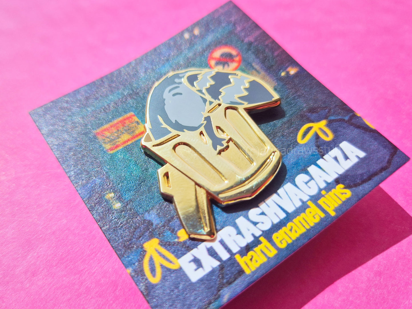 Digging Raccoon - Hard Enamel Pin - Extrashvaganza